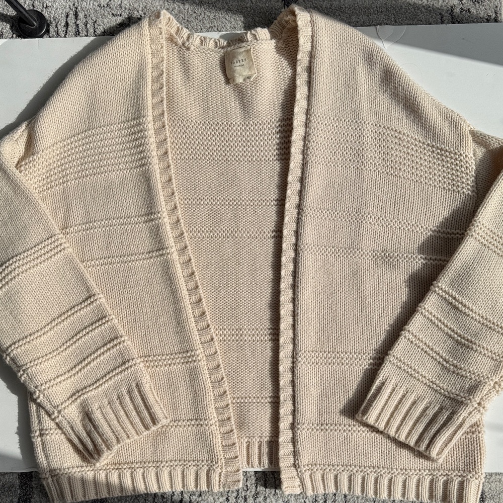 Cream Cardigan Sweater